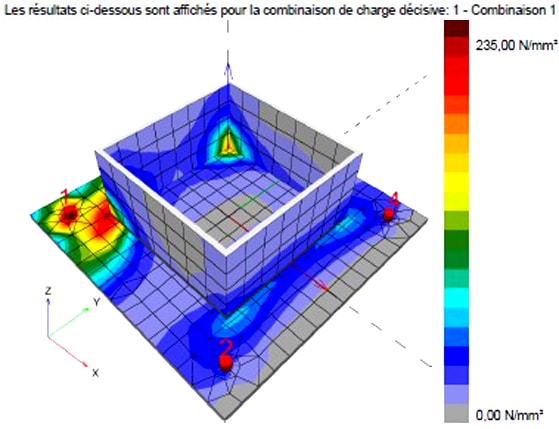 Exemple d’une platine mécanosoudée sous-dimensionnée